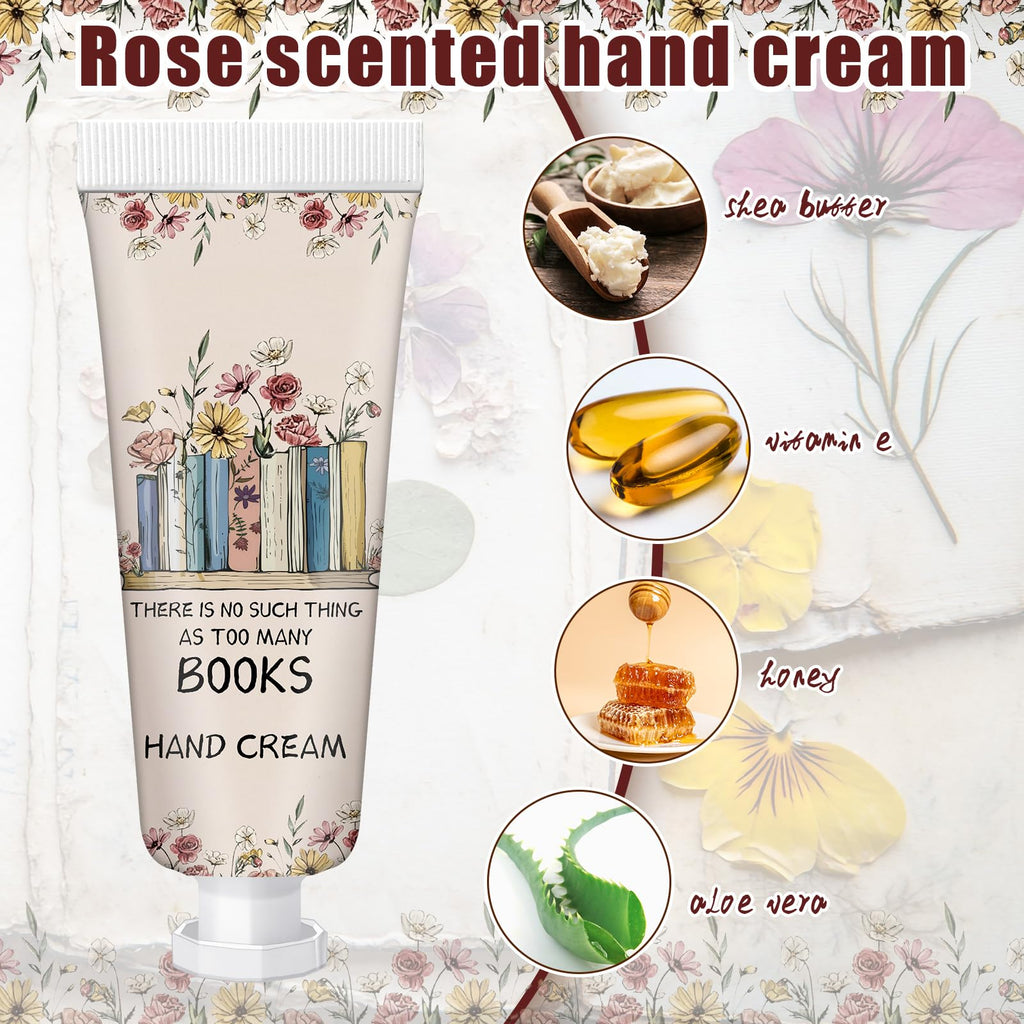 Leelosp 48-Pcs Book Lover Hand Cream Gift Set – Travel-Size Moisturizers for Women
