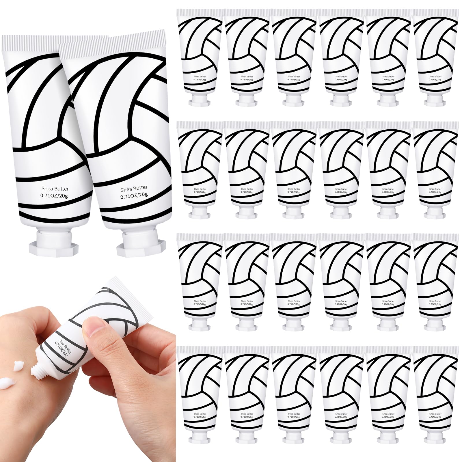 Leelosp 24-Pack Volleyball Hand Cream | Compact, Quick-Absorbing Team Gifts