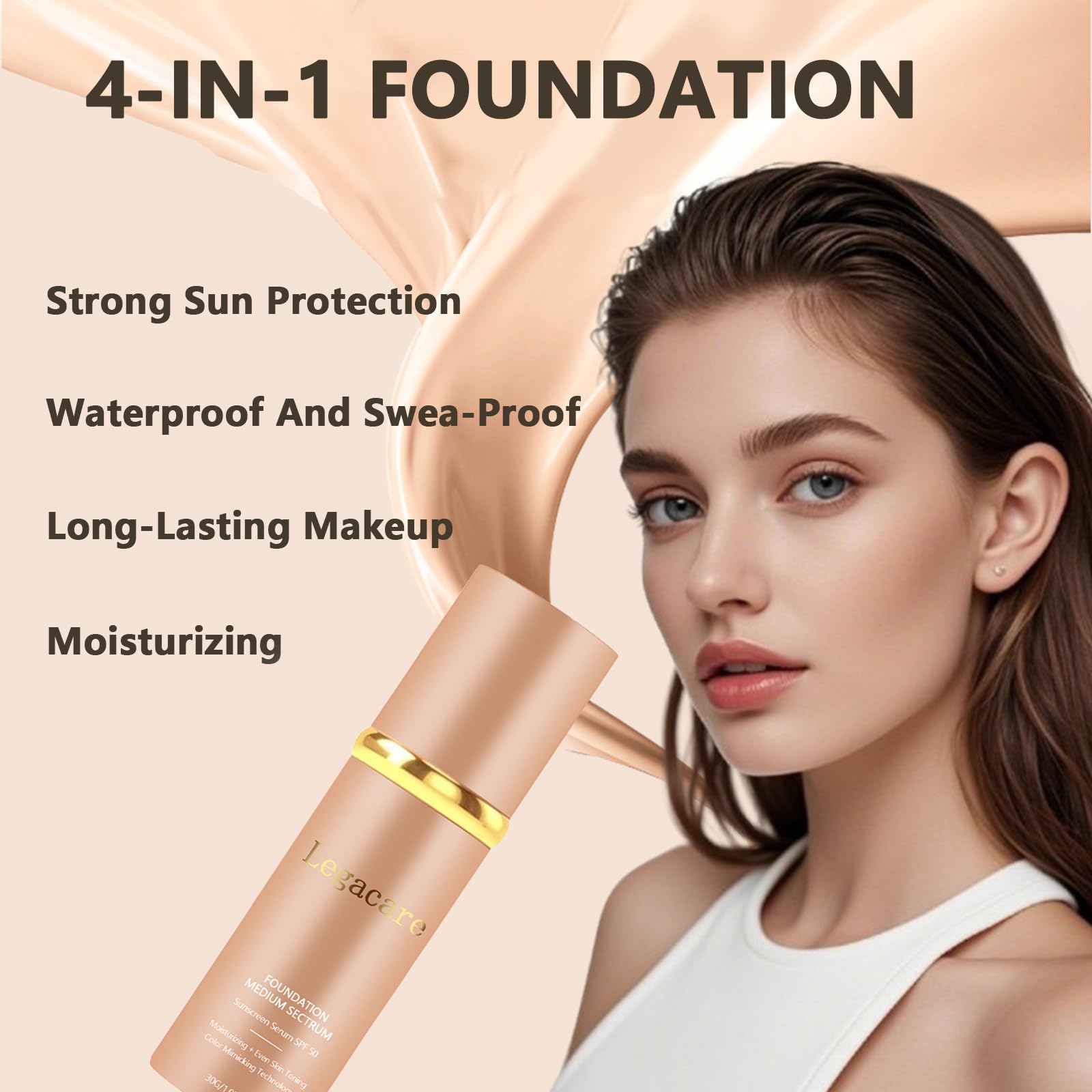 Legacare Foundation 4-in-1 Longwear Color-Changing Foundation for Mature Skin – Neutral (1pc)