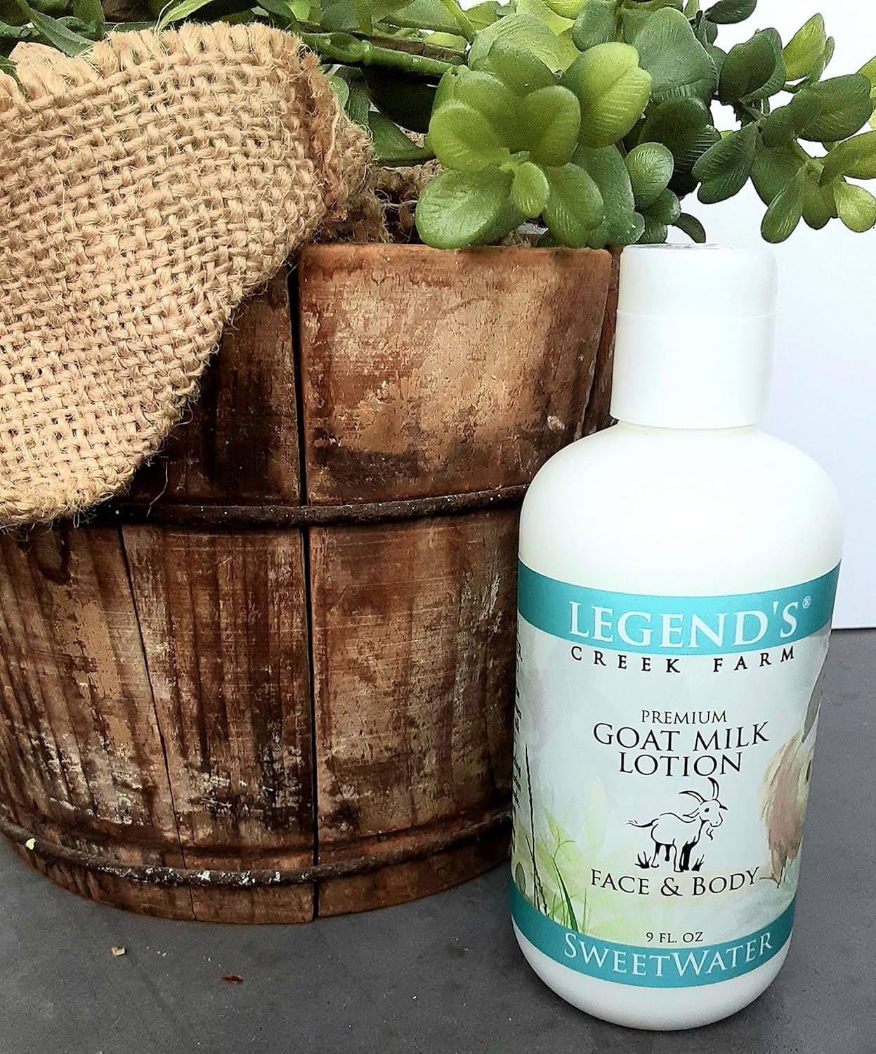 Legend's Creek Farm Goat Milk Lotion – 9 oz Moisturizing Body, Hand & Face (2-Pack) Sweetwater
