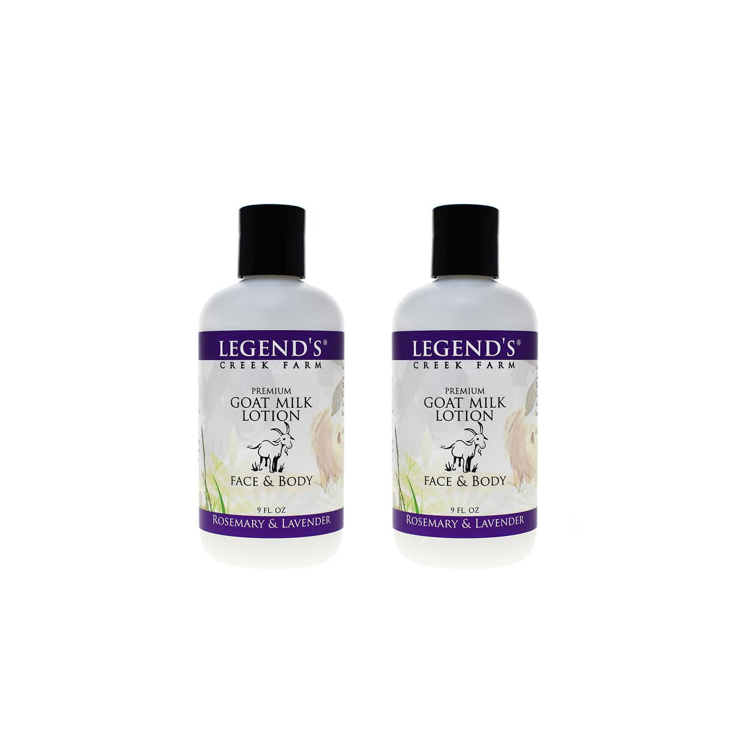 Legend's Creek Goat Milk Lotion – 2-Pack Rosemary & Lavender