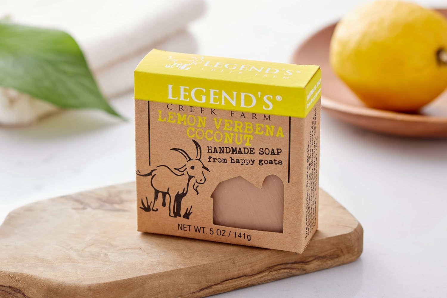 Legend's Creek Farm Goat Milk Soap Lemon Verbena Coconut – Moisturizing Bar, Pack of 3