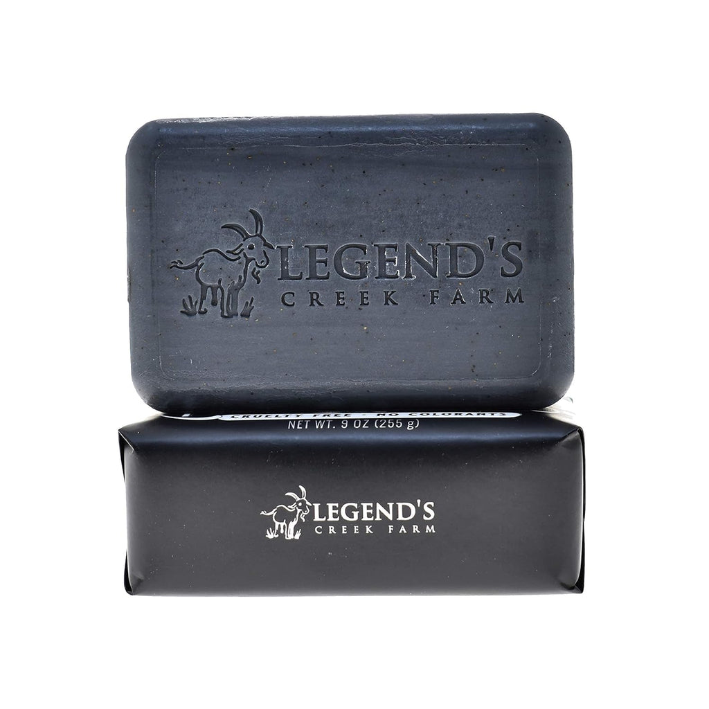 Legend's Creek Goat Milk Soap - Triple Milled Moisturizing Bar for Hands & Body (9 oz) - Balsam Cedar & Pine Tar - Pack of 2