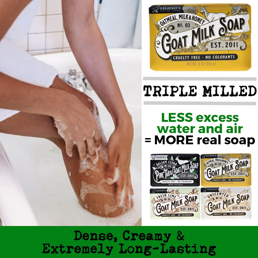 Legend's Creek Goat Milk Soap - Triple Milled 9 oz Fresh Lime