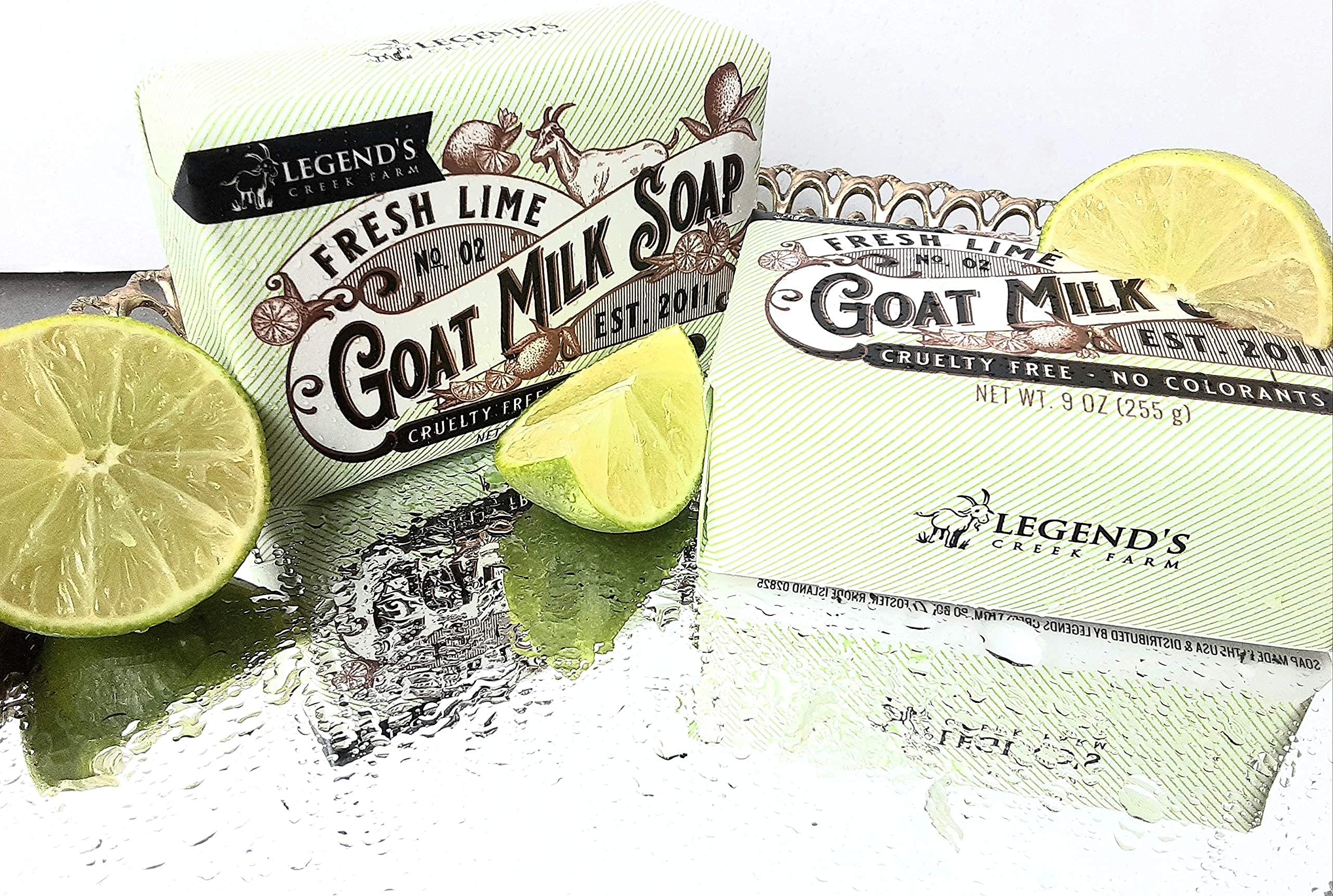 Legend's Creek Goat Milk Soap - Triple Milled 9 oz Fresh Lime