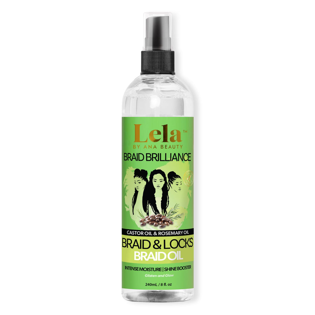 LELA by Ana Beauty Braid Oil – Hydrating, Nourishing, Anti-Frizz Shine for Braids (240 mL)