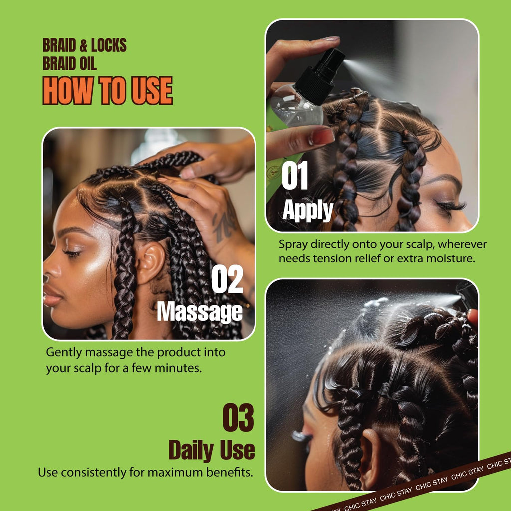 LELA by Ana Beauty Braid Oil – Hydrating, Nourishing, Anti-Frizz Shine for Braids (240 mL)