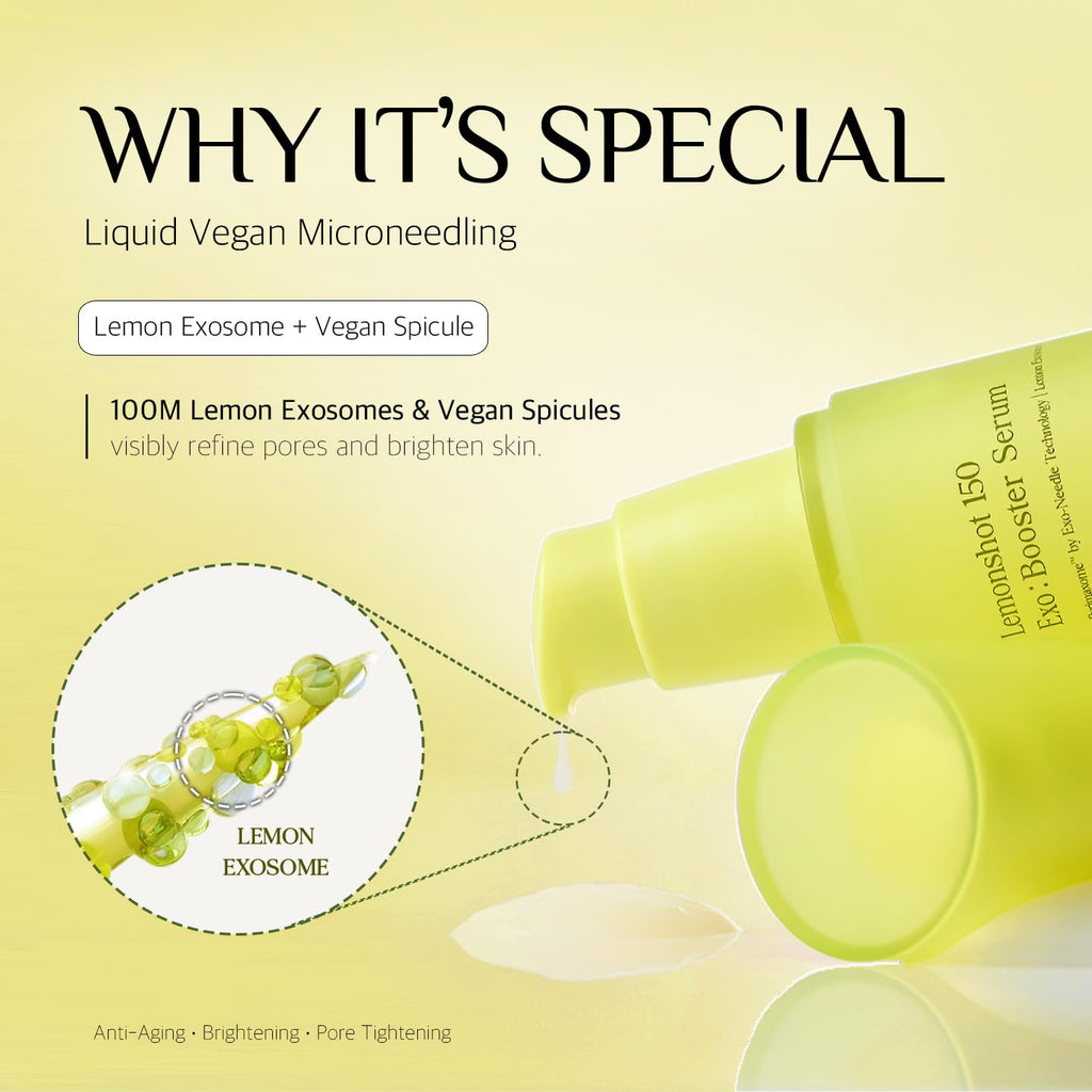 Lemonderma Lemonshot 150 Exo Booster Serum – Vegan Vitamin C Exosomes for Brightening & Hydration (50ml)