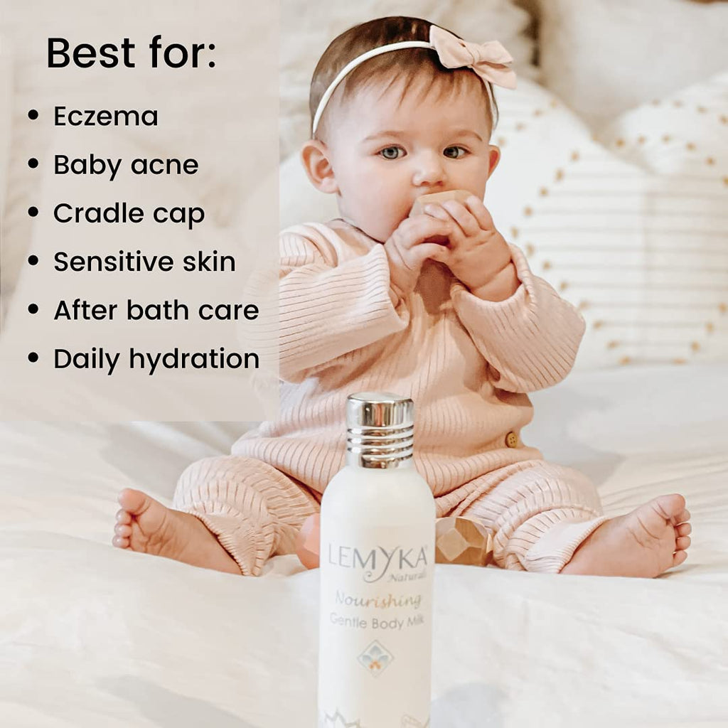 LEMYKA Eczema Body Cream — Lightweight, Non-Greasy Hydration for Sensitive Skin (8.3 oz)