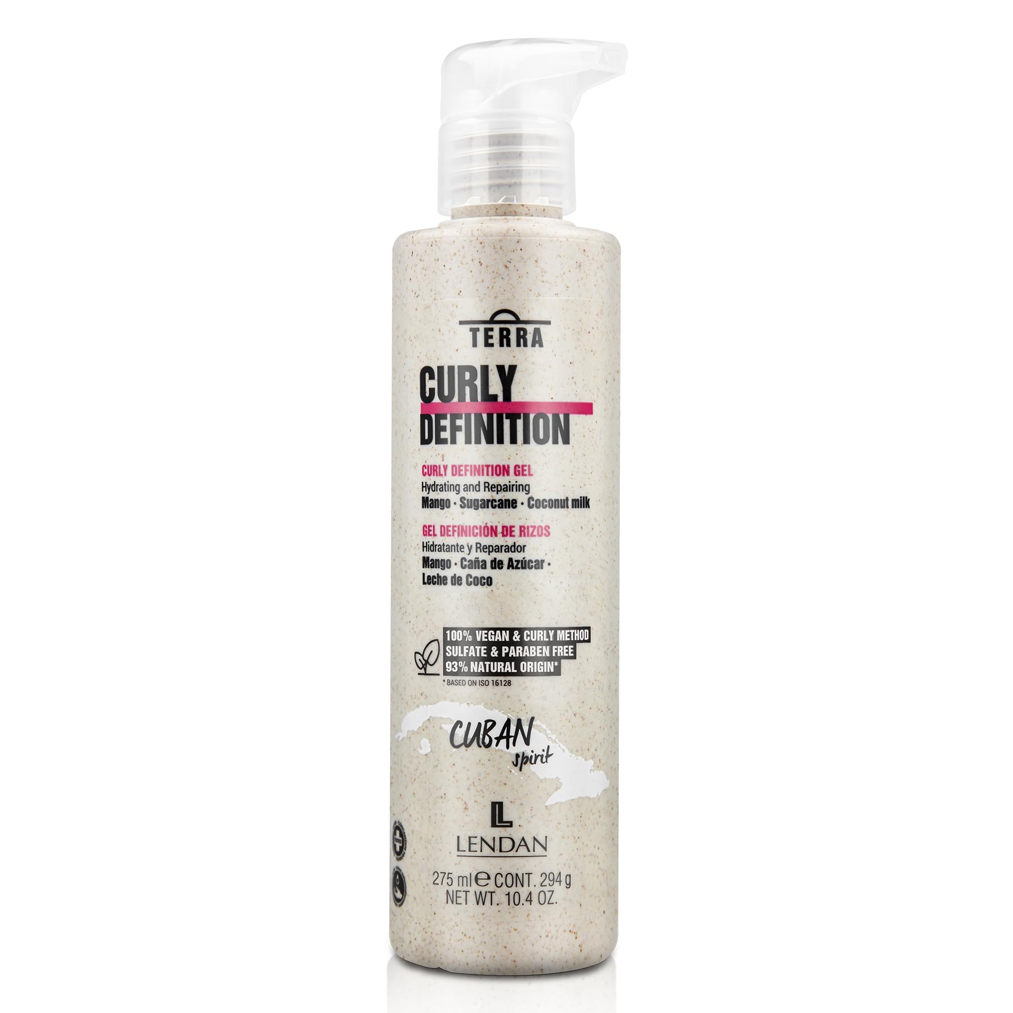 Lendan Curly Cuban Spirit 4-Piece Kit by Terra – Low Poo Shampoo, Co-Wash, Curl Gel & Activator Cream