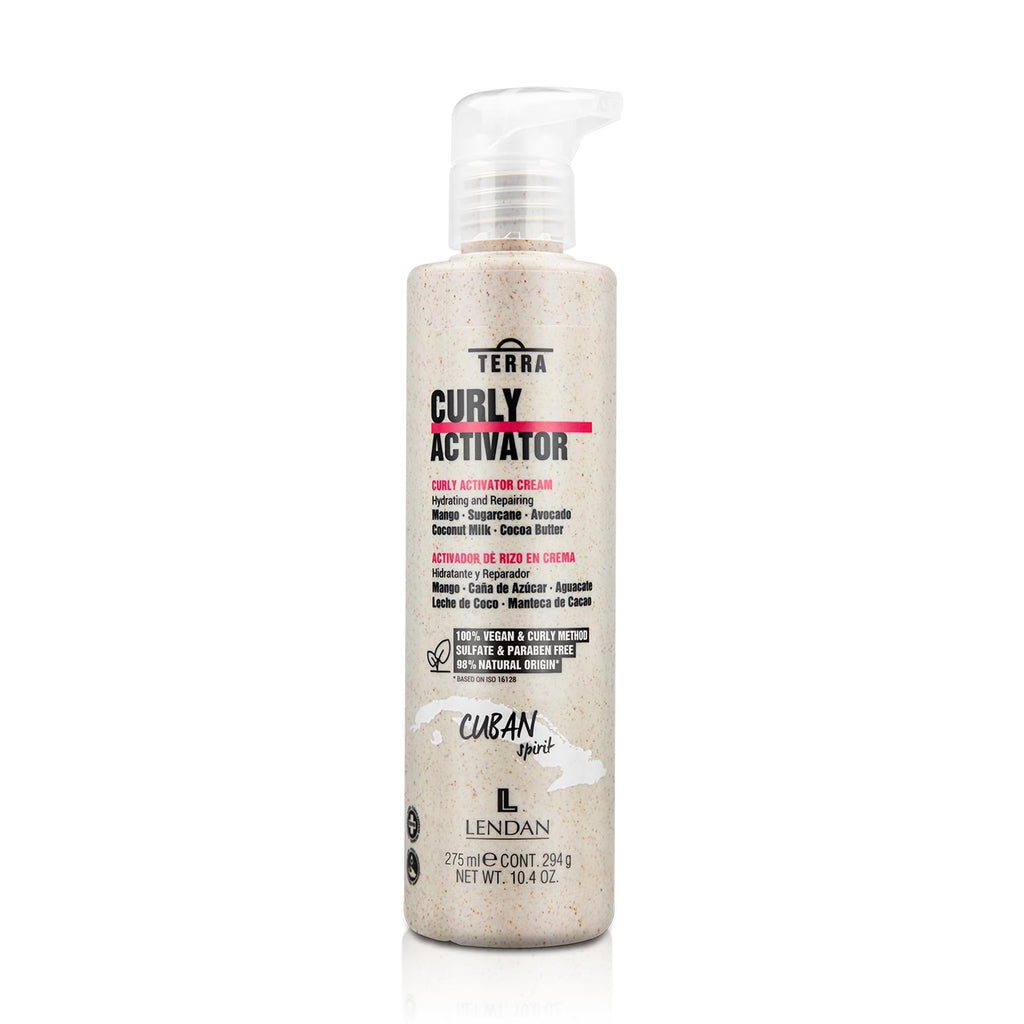 Lendan Curly Cuban Spirit 4-Piece Kit by Terra – Low Poo Shampoo, Co-Wash, Curl Gel & Activator Cream