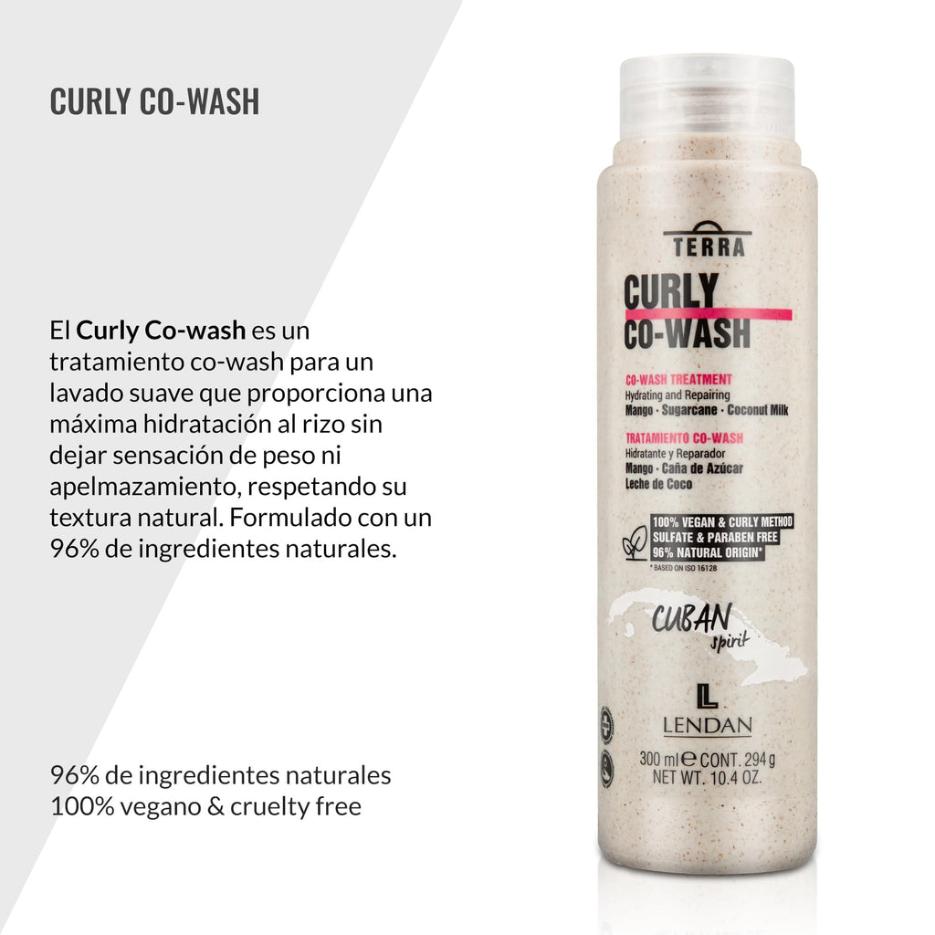 Lendan Curly Cuban Spirit 4-Piece Kit by Terra – Low Poo Shampoo, Co-Wash, Curl Gel & Activator Cream