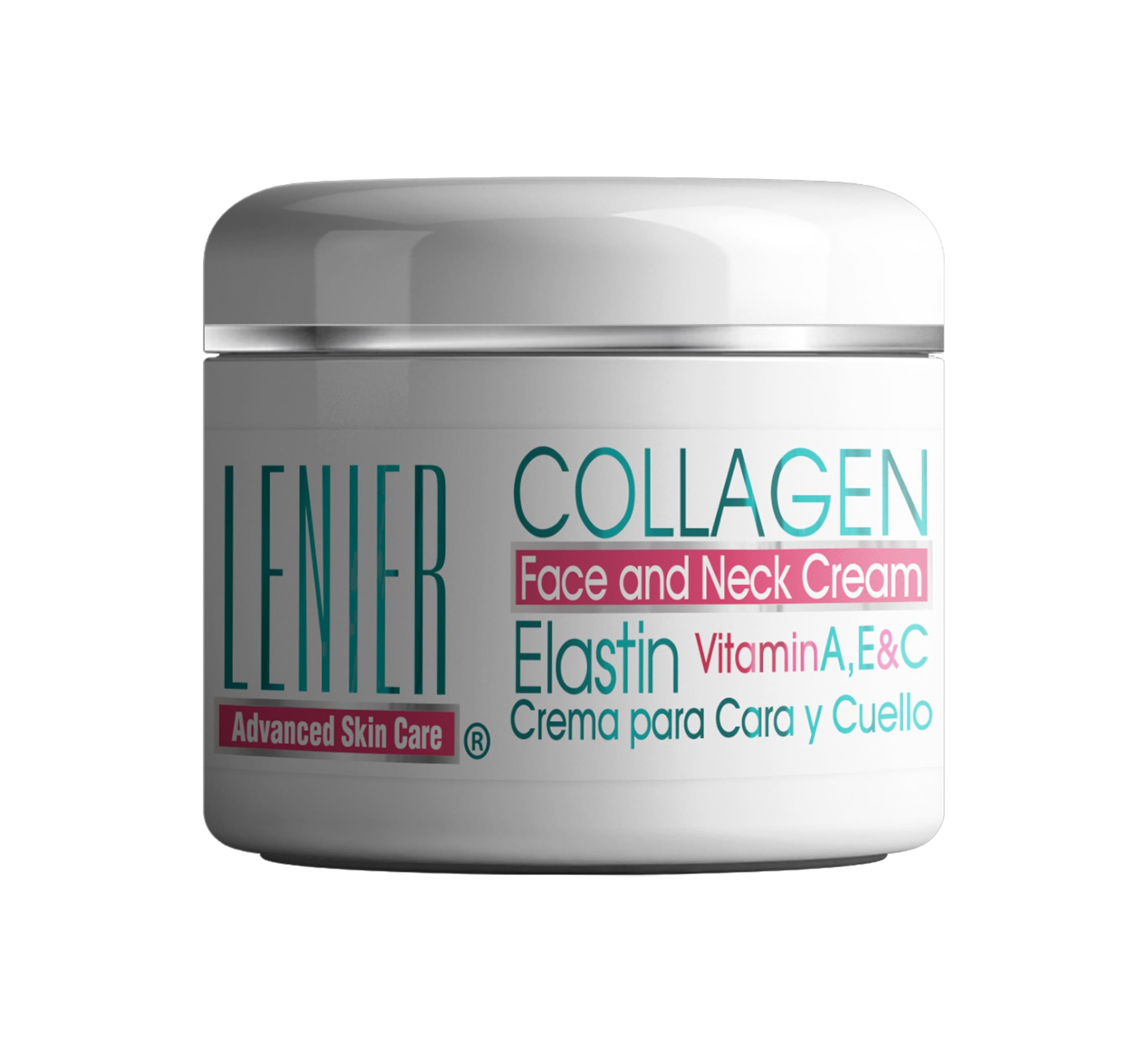 Lenier Collagen & Elastin Face Cream – Anti-Aging Moisturizer with Vitamins A, C & E | Hydrates, Firms & Reduces Wrinkles | For Face & Neck | 3.5 fl oz