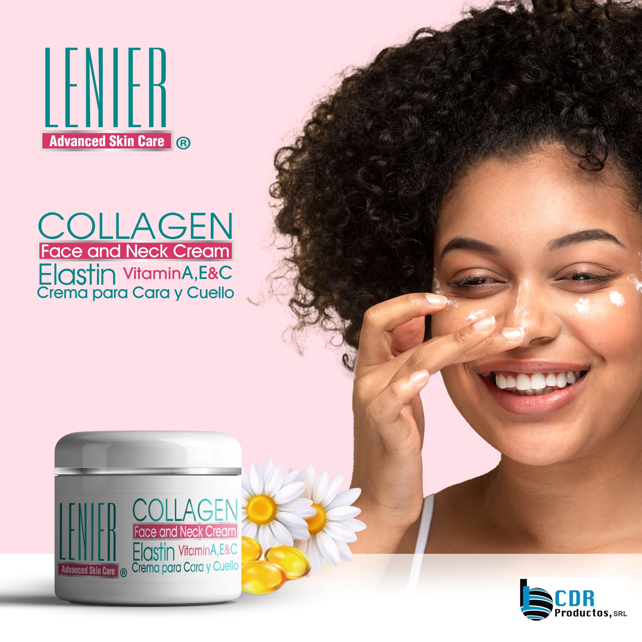 Lenier Collagen & Elastin Face Cream – Anti-Aging Moisturizer with Vitamins A, C & E | Hydrates, Firms & Reduces Wrinkles | For Face & Neck | 3.5 fl oz