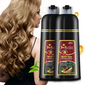 Leorx 2-Pack Hair Dye Shampoo Chestnut Brown – 3-in-1 Herbal Color Shampoo for Women & Men