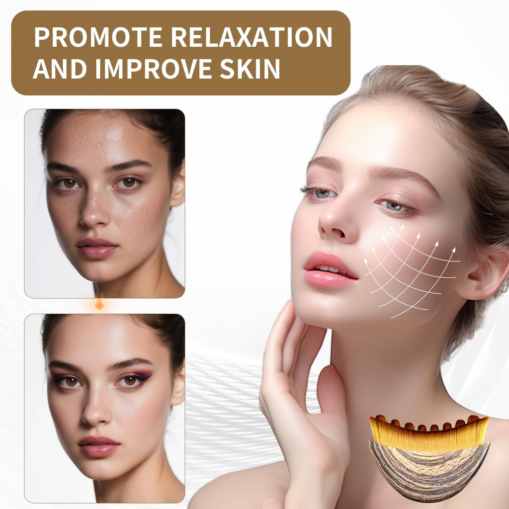 LEPIAOPIAO 2-Pack Lymphatic Contour Face Brush — Ergonomic Dry Drainage Massager