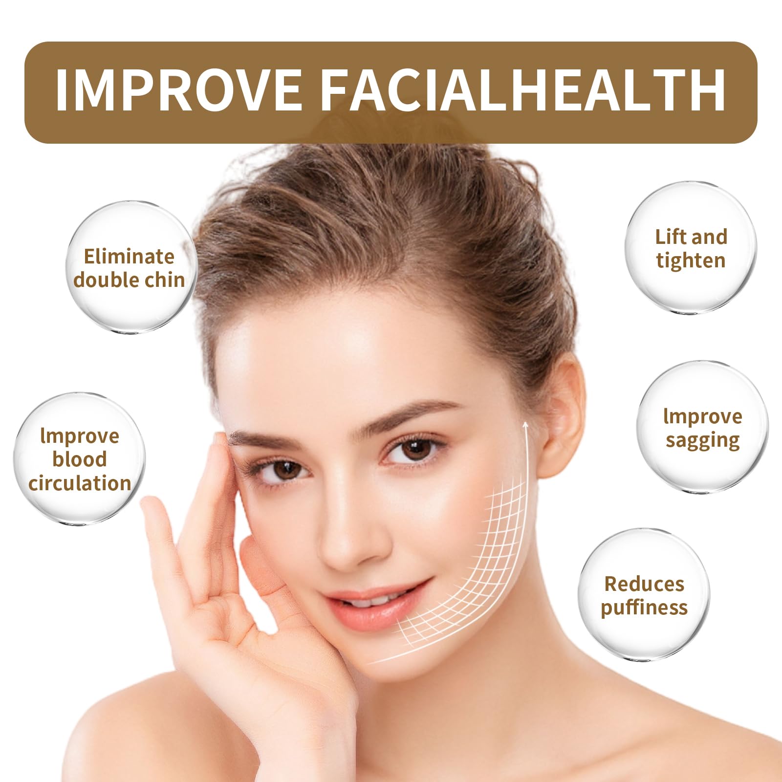 LEPIAOPIAO 2-Pack Lymphatic Contour Face Brush — Ergonomic Dry Drainage Massager