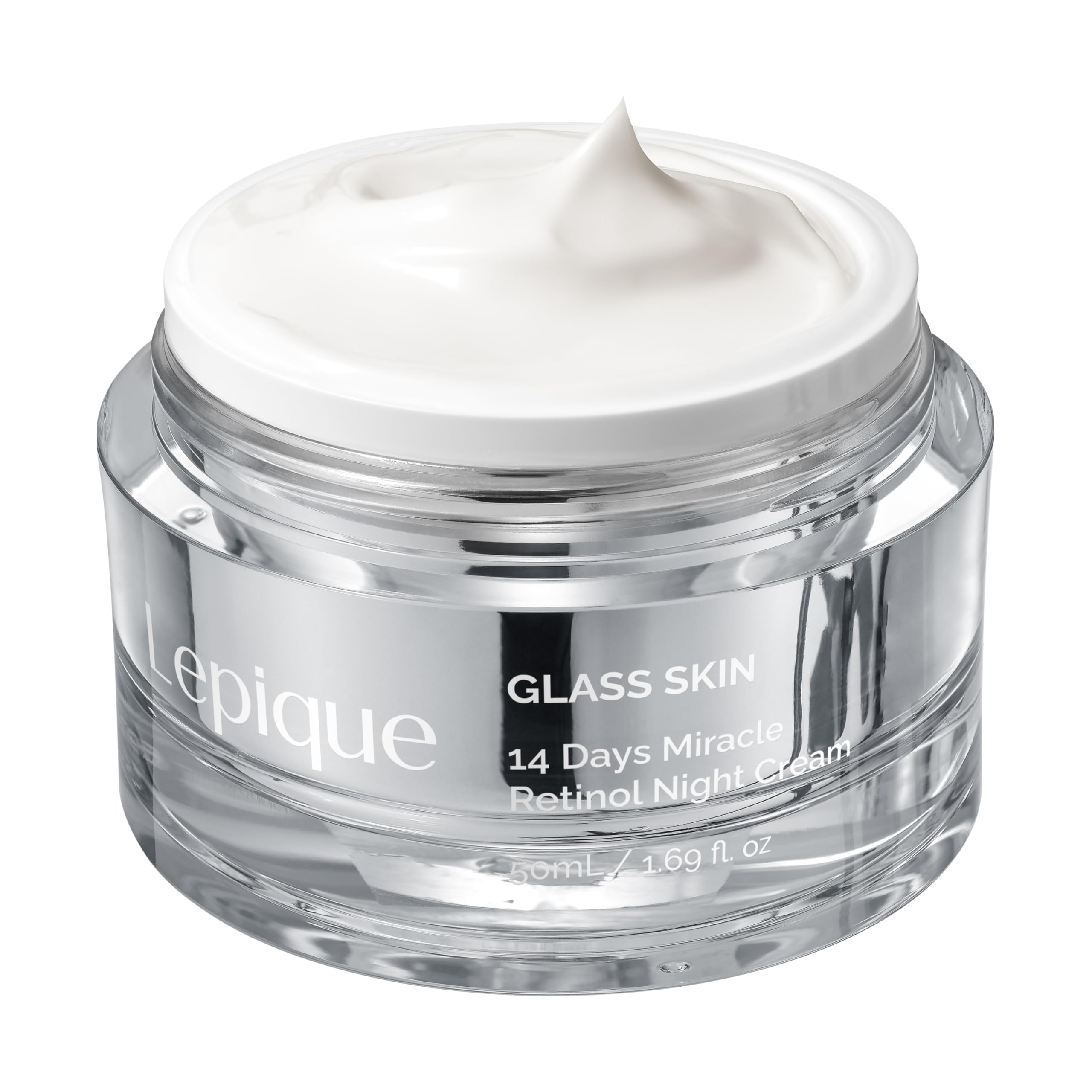 Lepique Retinol Night Cream 1.69oz – Korean Premium Overnight Repair for Face & Neck (Collagen, Centella, Hyaluronic Acid)