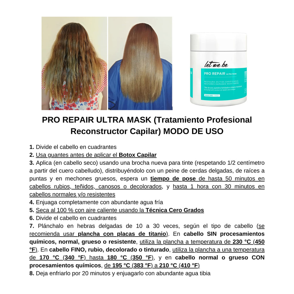 Let Me Be Pro Repair Ultra Mask BTX 500g - Single Step Hair Treatment for Repair & Nourishment
