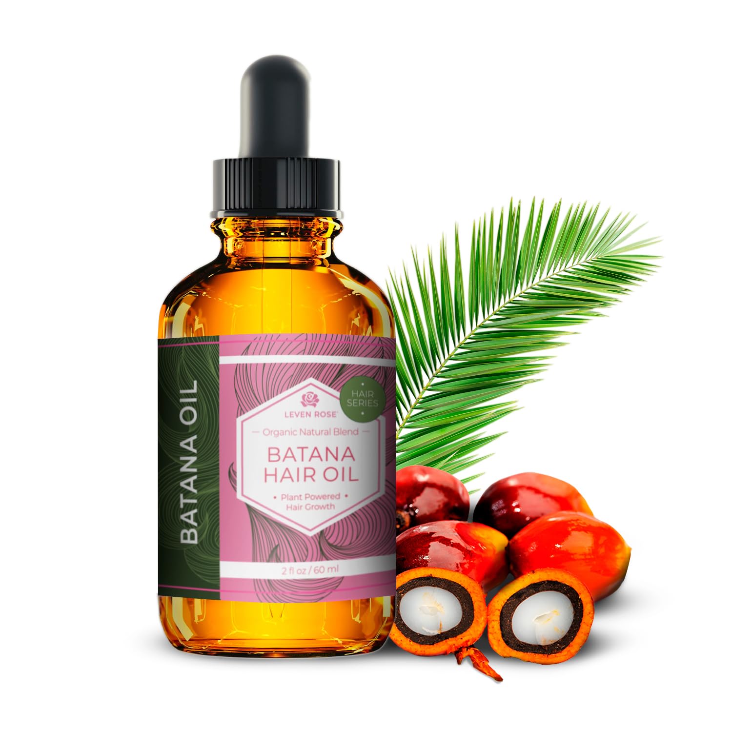 Leven Rose Organic Batana Oil Hair Serum – Growth, Repair, and Shine (2 oz)