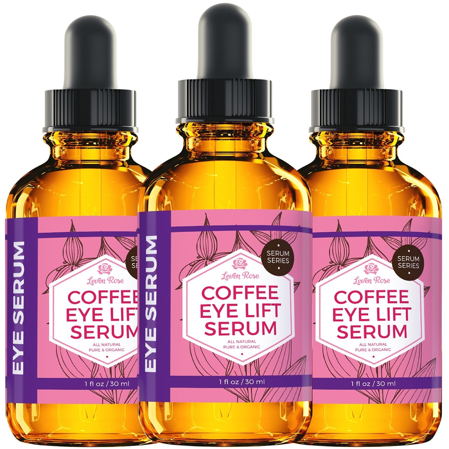 Leven Rose Coffee Oil Caffeine Serum for Eyes – Organic Under-Eye Serum