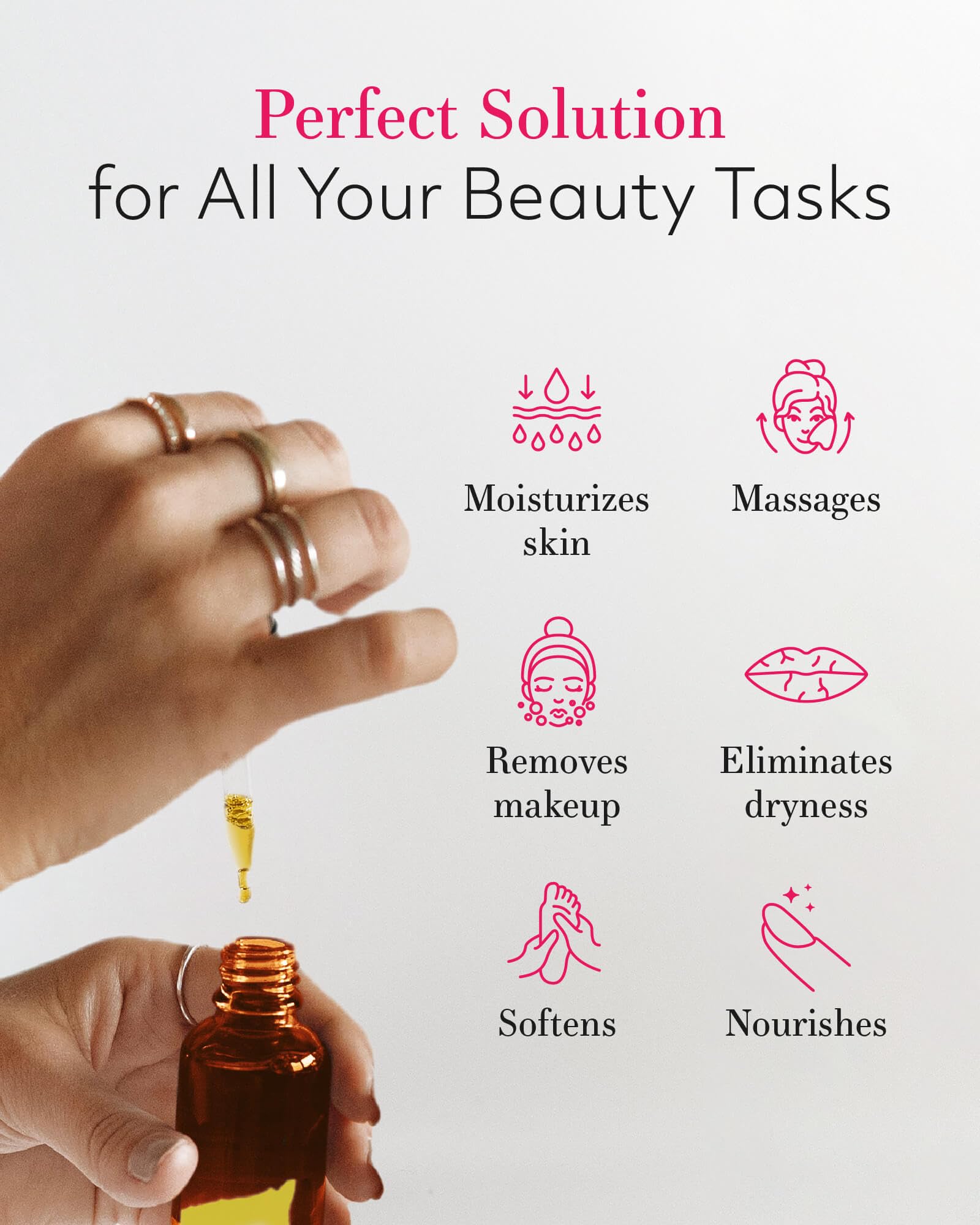 Leven Rose Jojoba Oil Bulk 32 oz – Pure Cold-Pressed Jojoba Oil for Skin, Hair & Nails