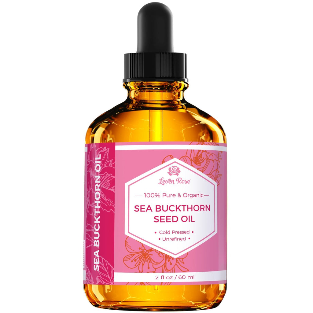 Leven Rose Sea Buckthorn Seed Oil – 100% Pure, Cold-Pressed, 2 oz