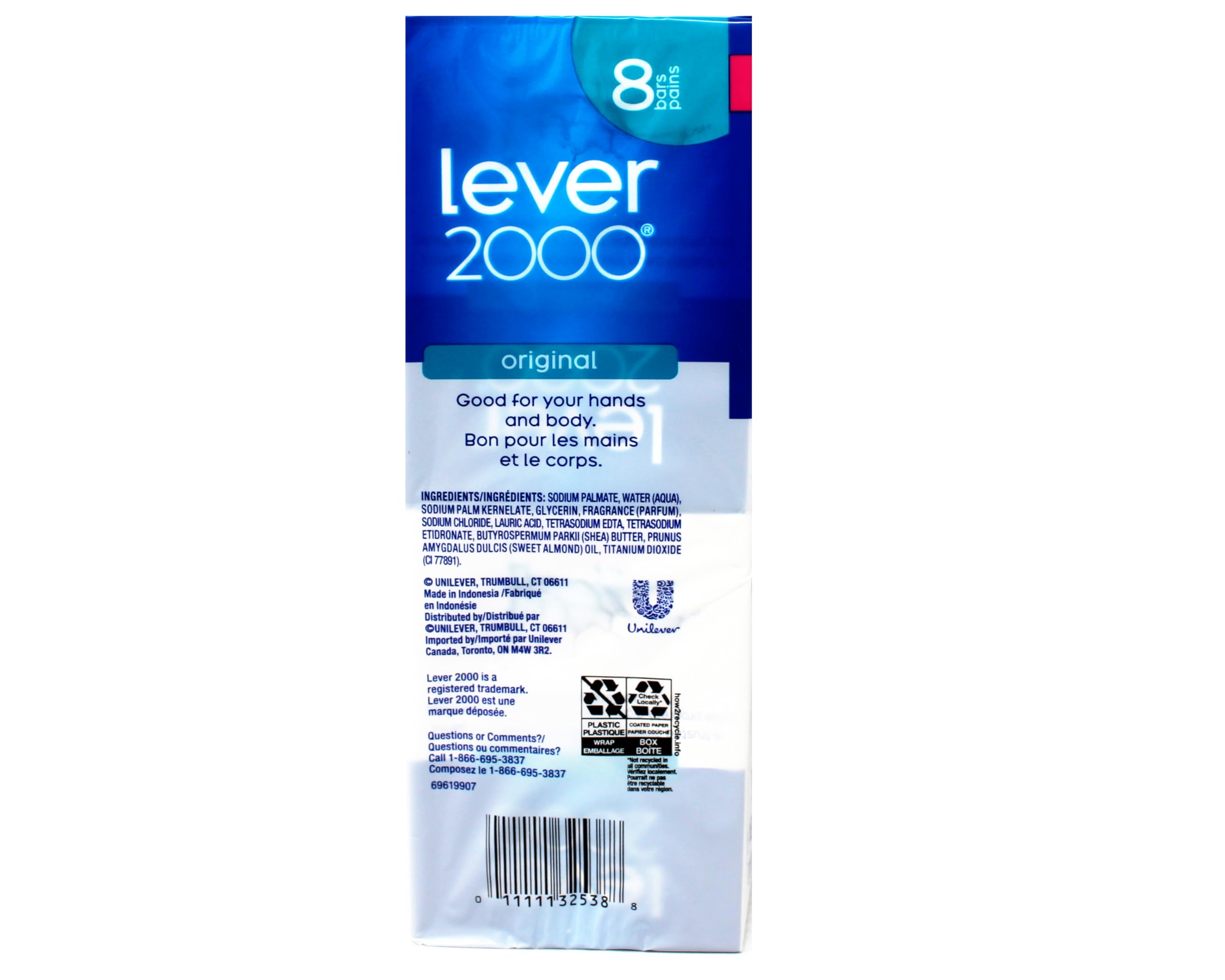 Lever 2000 Original Refreshing Bar Soap, 3.75 oz – 8 Bar Pack | Deep Clean and Fresh Scent