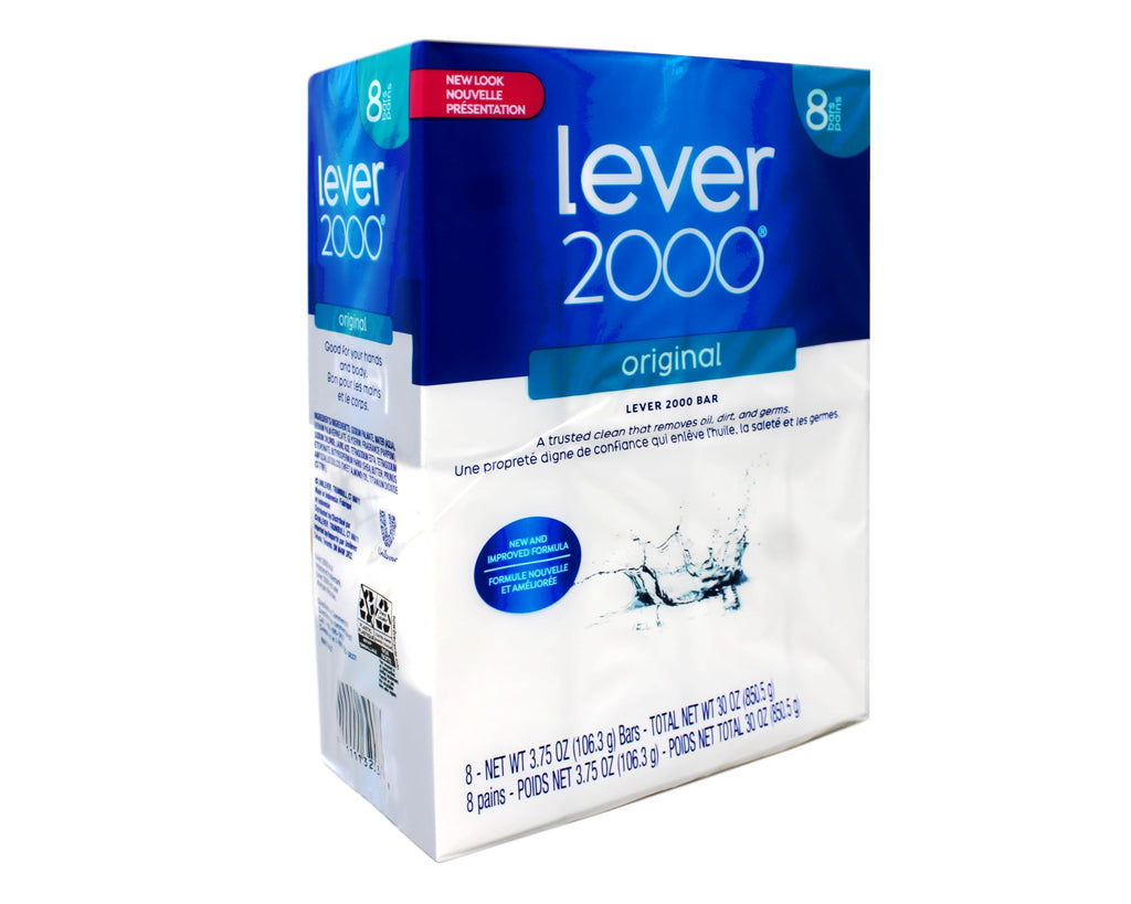 Lever 2000 Original Refreshing Bar Soap, 3.75 oz – 8 Bar Pack | Deep Clean and Fresh Scent
