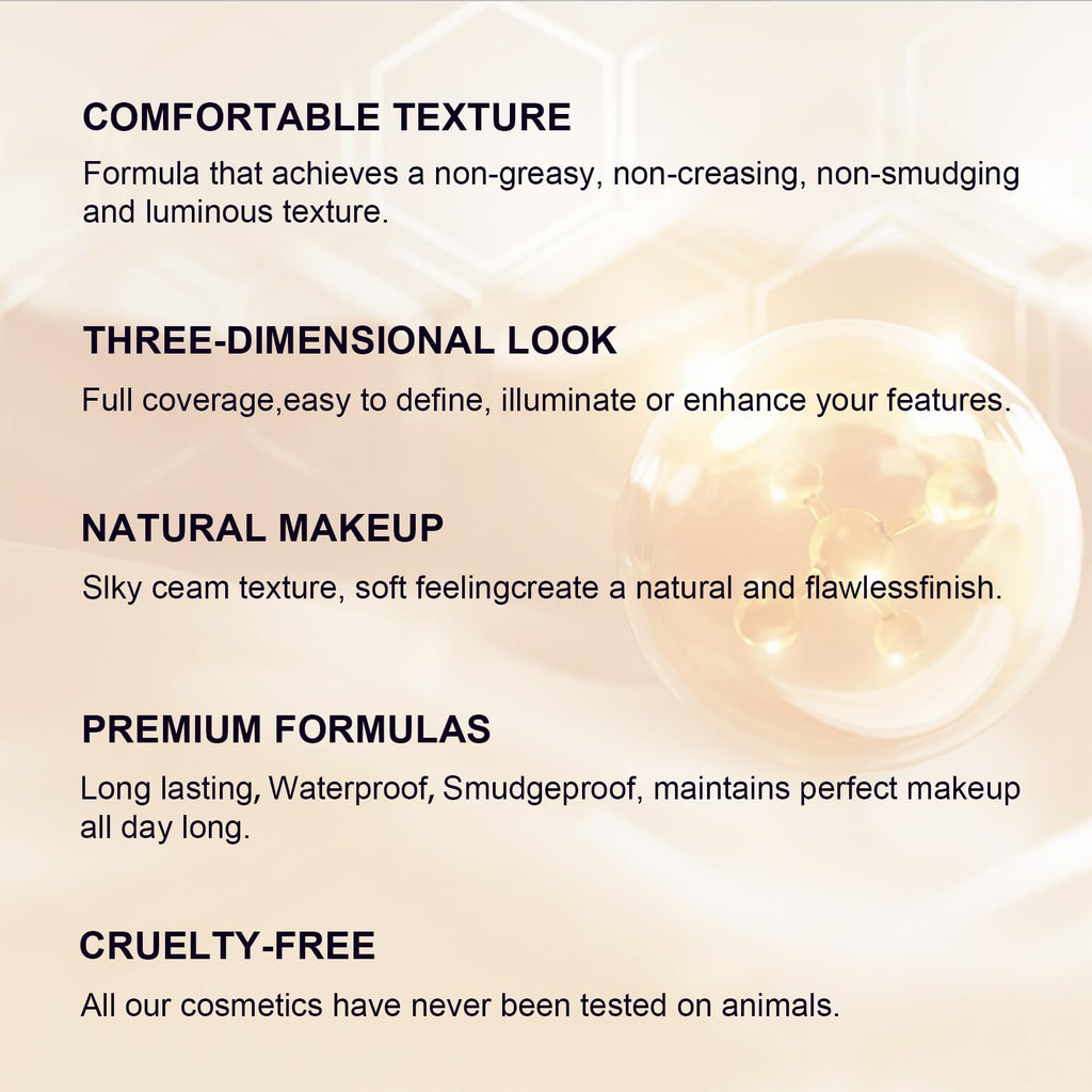 Lezero 3Pcs Contour Stick Kit – Light Shades with Highlighter, Blush & Bronzer