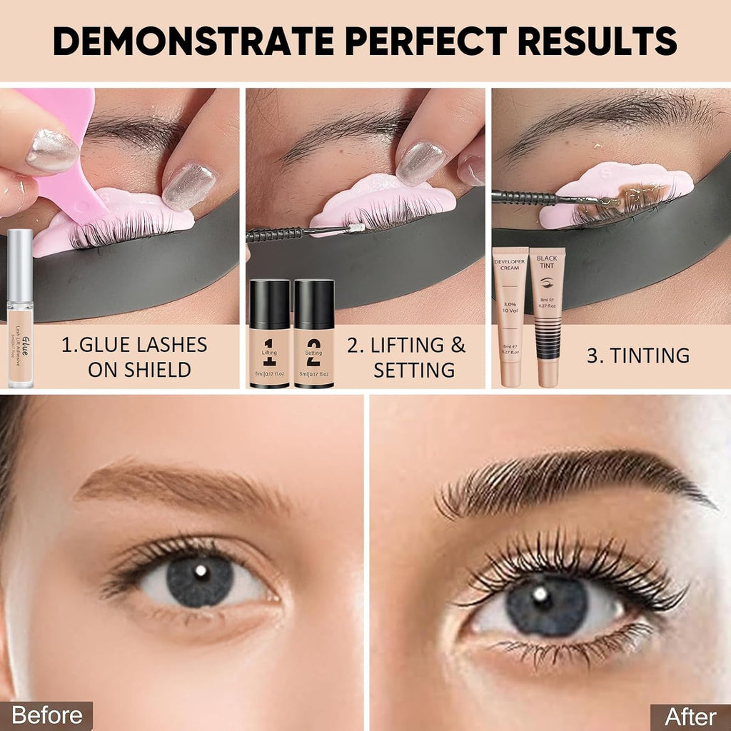 Libeauty Lash Lift & Color Kit with Brow Lamination – DIY Lash Perm at Home
