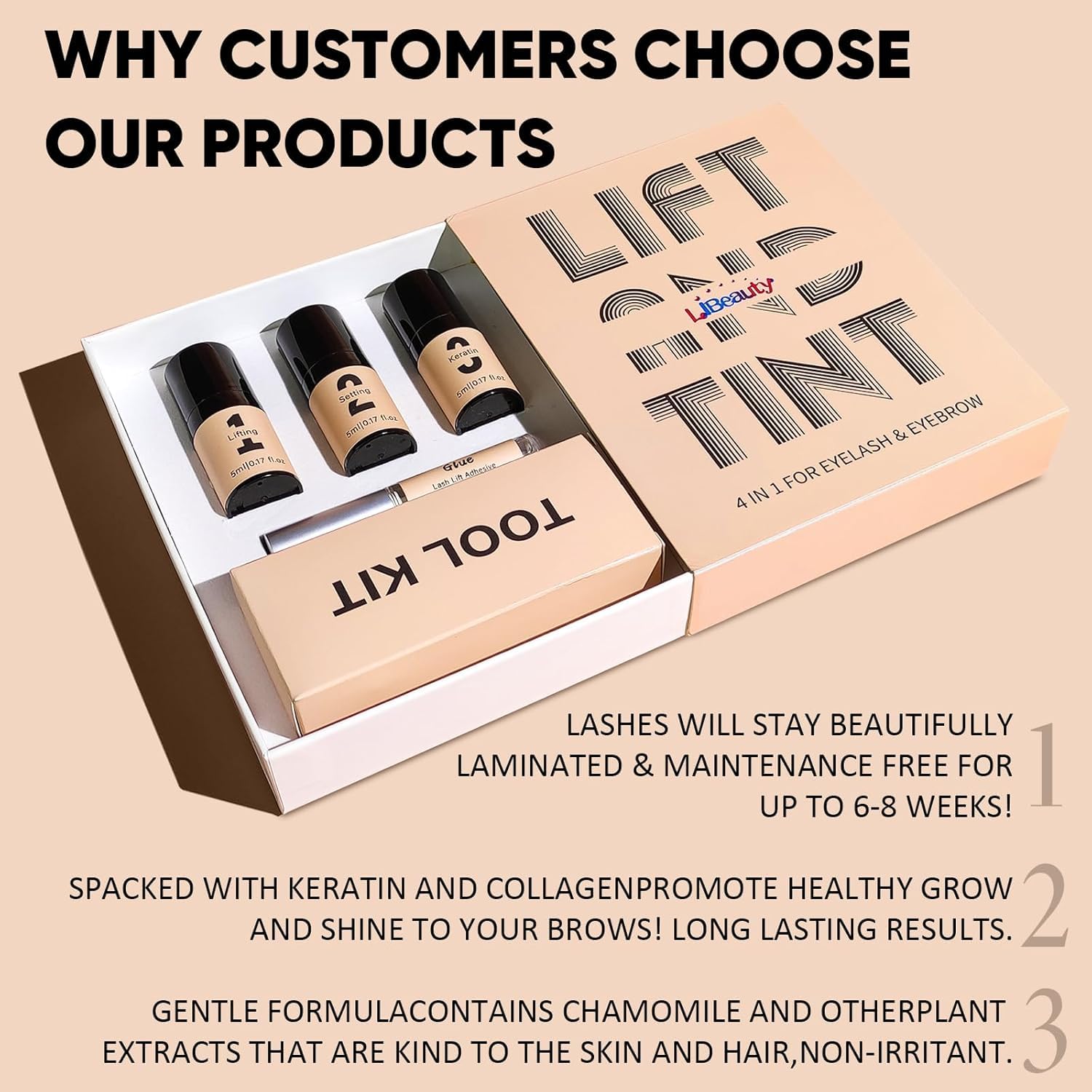 Libeauty Lash Lift & Color Kit with Brow Lamination – DIY Lash Perm at Home