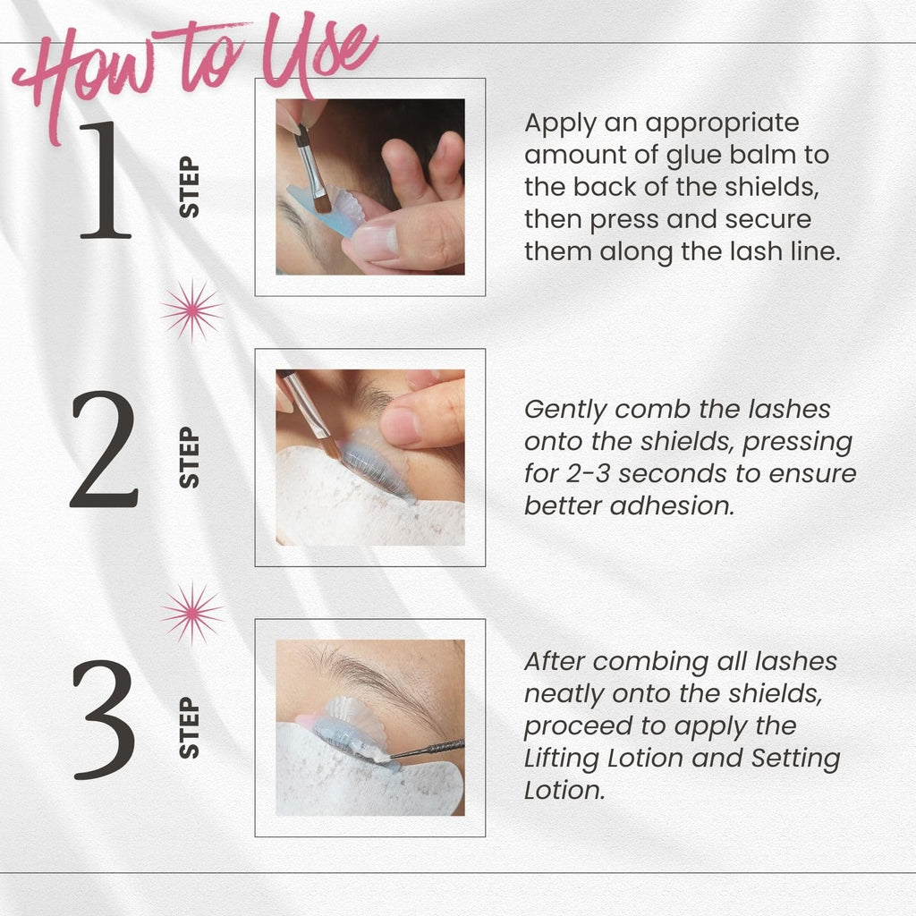 Libeauty Salon Choice Lash Lift Glue Balm – Pink Peach, Gentle, Water-Soluble, Brush Included