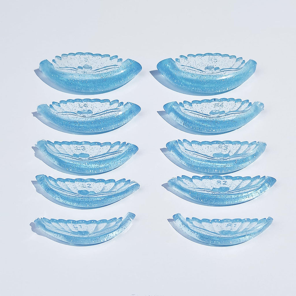 Libeauty Lash Lift Pads — 10 Pcs, 5 Sizes, Seashell & Wave Silicone Shields