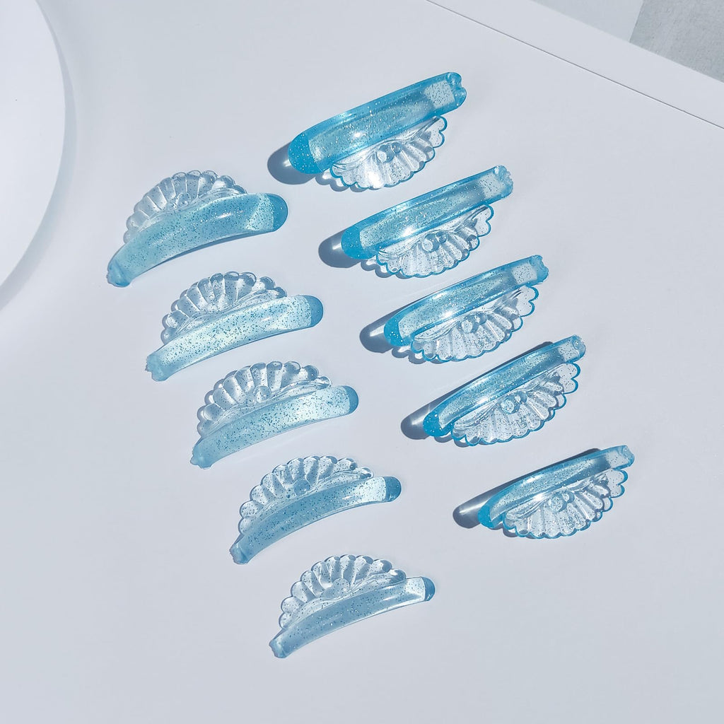 Libeauty Lash Lift Pads — 10 Pcs, 5 Sizes, Seashell & Wave Silicone Shields
