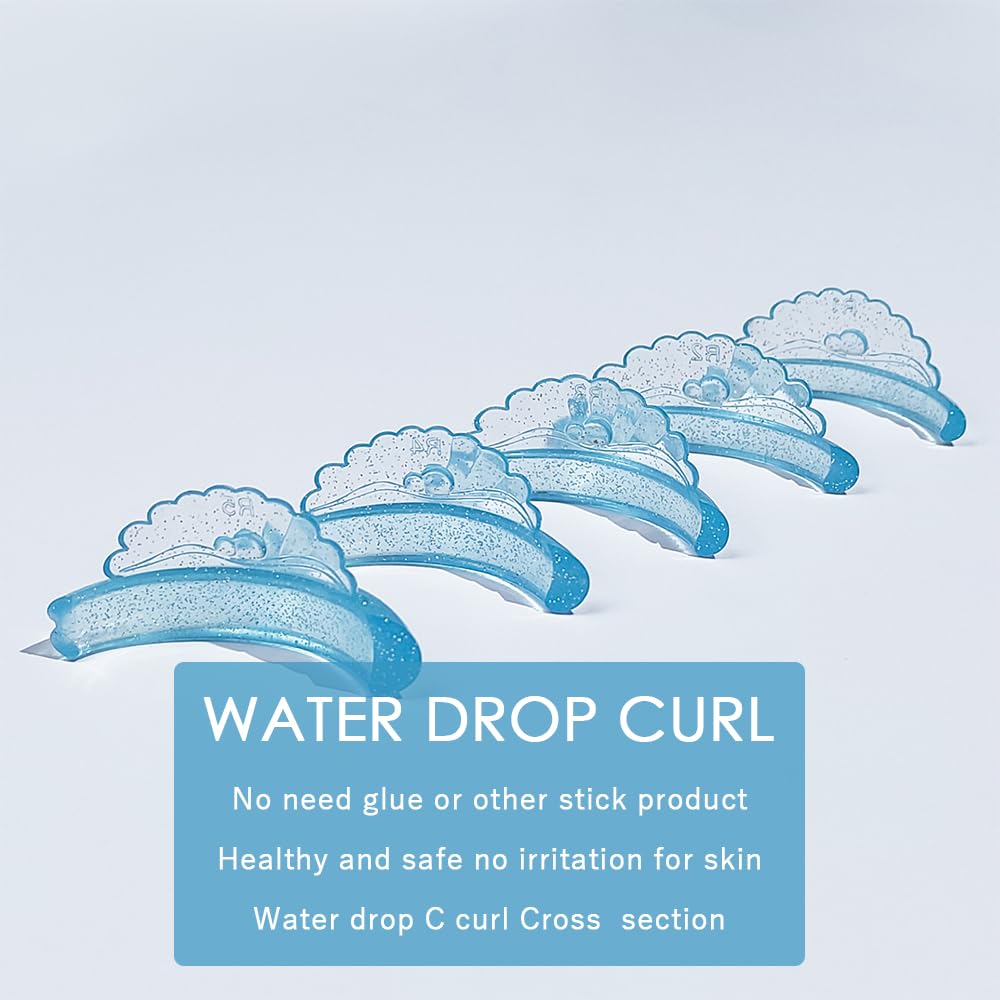 Libeauty Lash Lift Pads — 10 Pcs, 5 Sizes, Seashell & Wave Silicone Shields