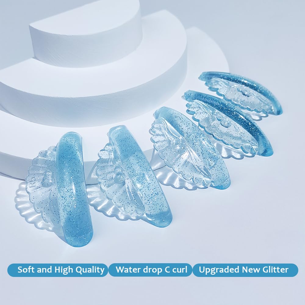 Libeauty Lash Lift Pads — 10 Pcs, 5 Sizes, Seashell & Wave Silicone Shields