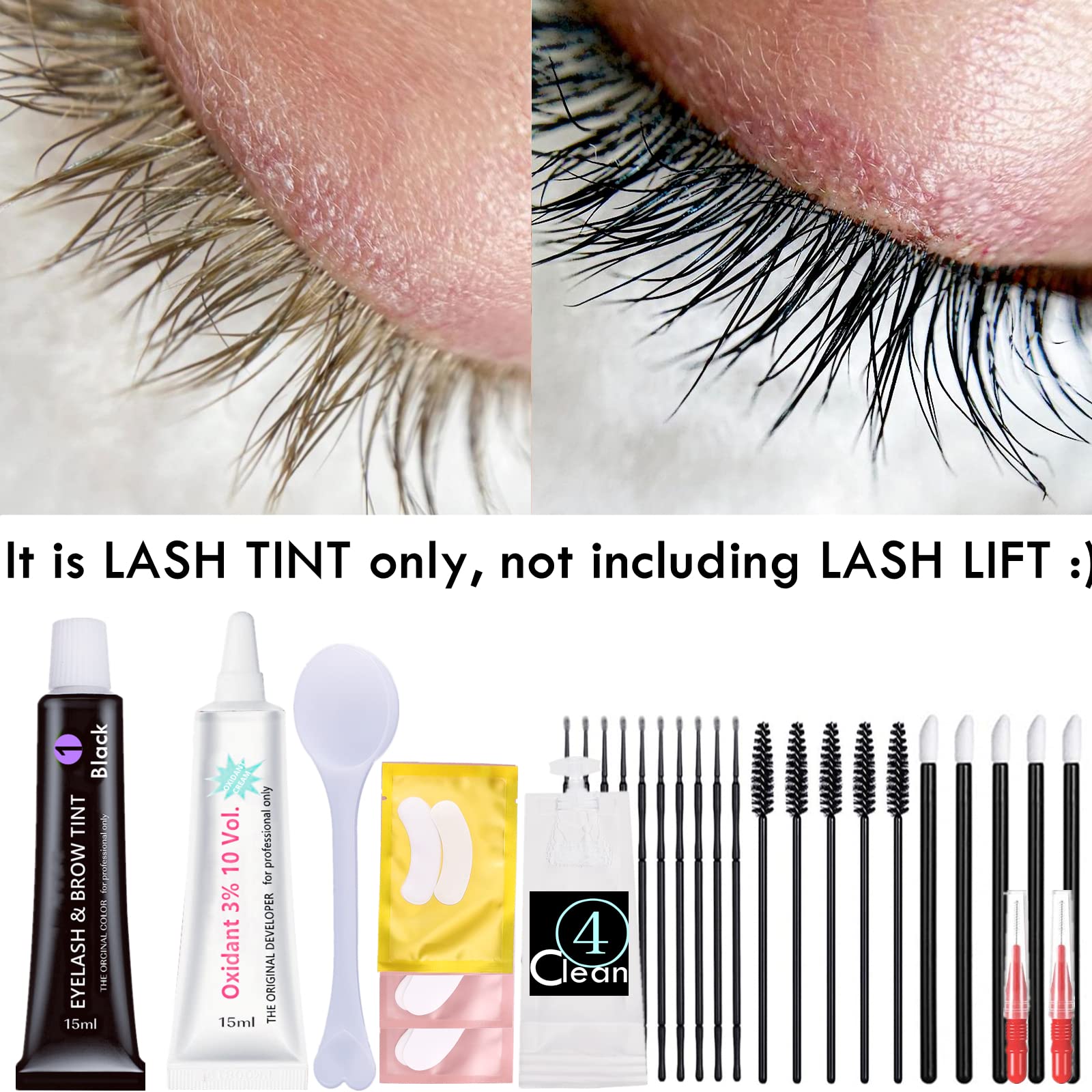 Libeauty Black Lash Tint Kit – Keratin Dye for Lashes & Brows | 6-Week Tint, DIY Lash Lift Kit