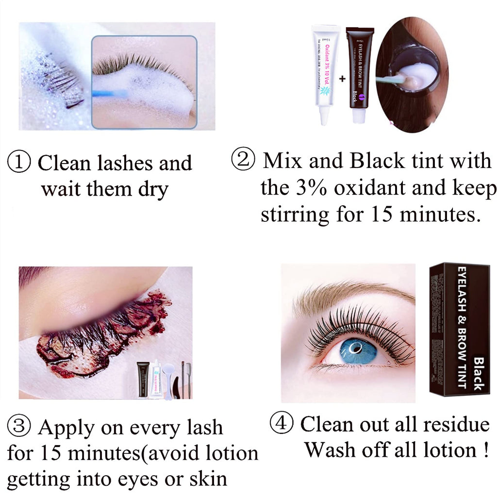 Libeauty Black Lash Tint Kit – Keratin Dye for Lashes & Brows | 6-Week Tint, DIY Lash Lift Kit
