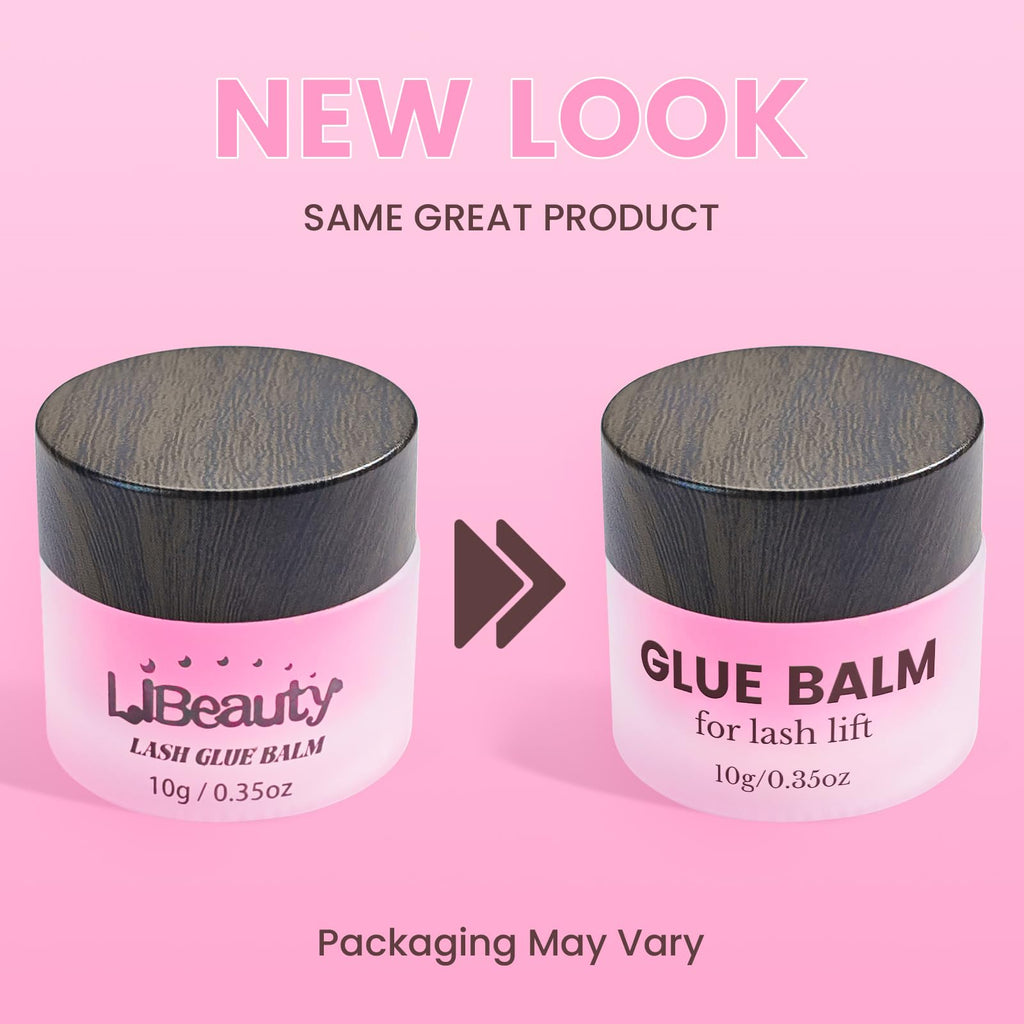 Libeauty Salon Choice Lash Lift Glue Balm – Pink Peach, Gentle, Water-Soluble, Brush Included
