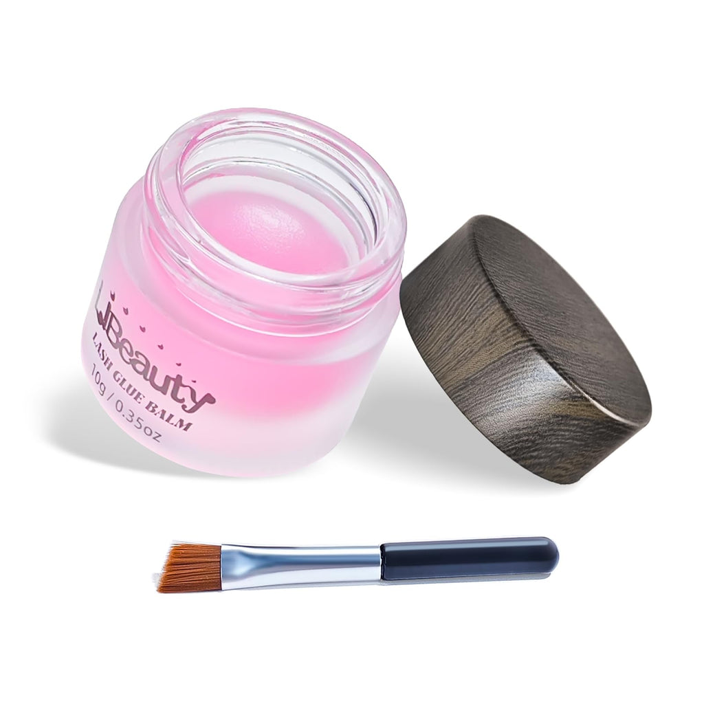 Libeauty Salon Choice Lash Lift Glue Balm – Pink Peach, Gentle, Water-Soluble, Brush Included
