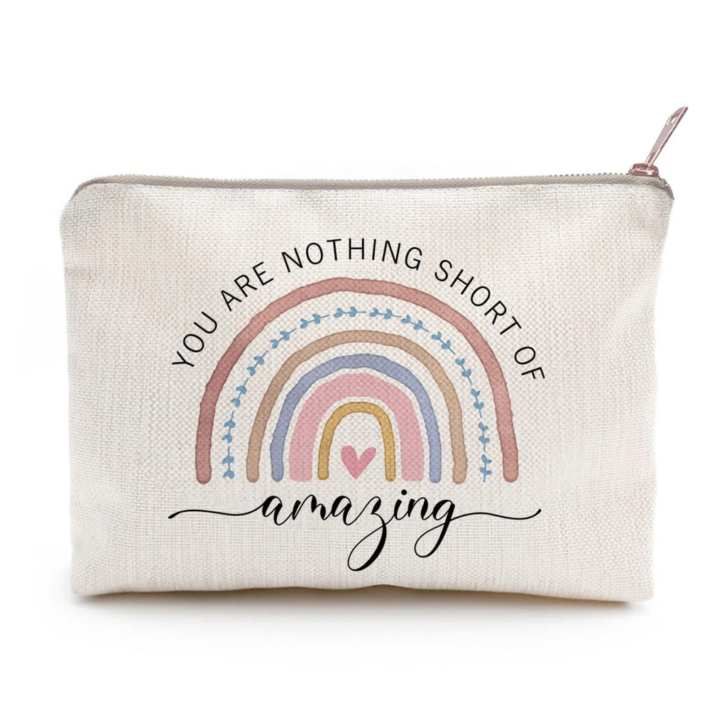 LICOBG You Are Nothing Short Of Amazing Rainbow Makeup Case | Gift for Best Friend