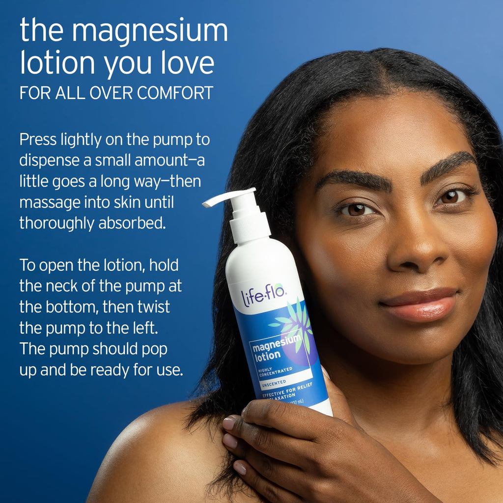 Life-flo Magnesium Lotion | Zechstein Seabed Magnesium Chloride for Muscle & Joint Comfort | Unscented, 8 oz