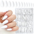 Lifextol 240-Piece Almond Press-On Nails – Medium Length, Matte White, DIY Nail Kit