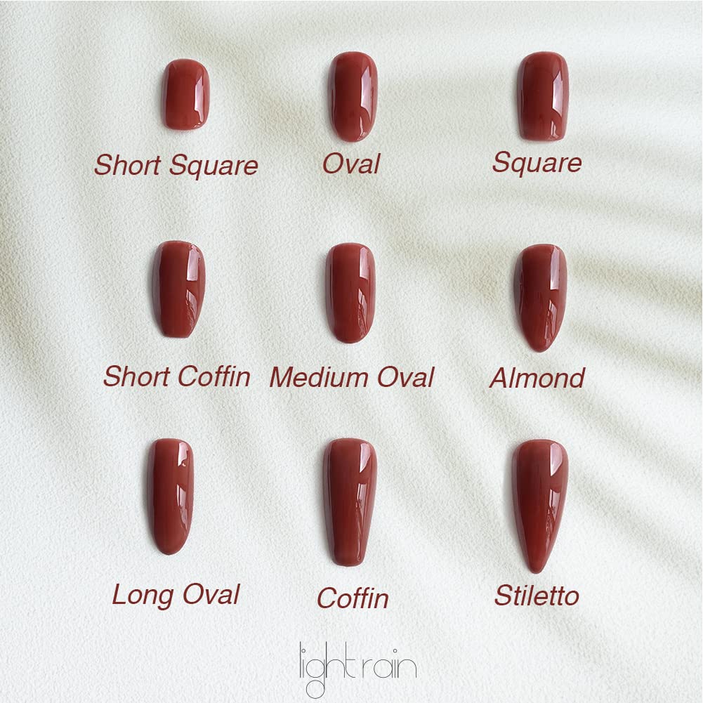 Light Rain: Small Size Hand-made Press-on Nails – 3D Gel UV Finish