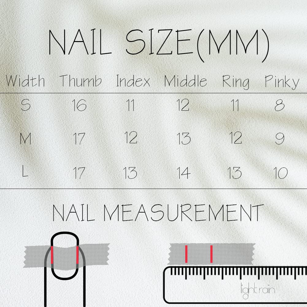 Light Rain Medium Size Hand-made Press-On Nails – 3D Gel UV Finish by Professional Manicurist
