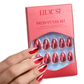Lilac St Cherry Plated Press-On Nails – Short Almond Chrome, Glossy & Opaque (Reusable)