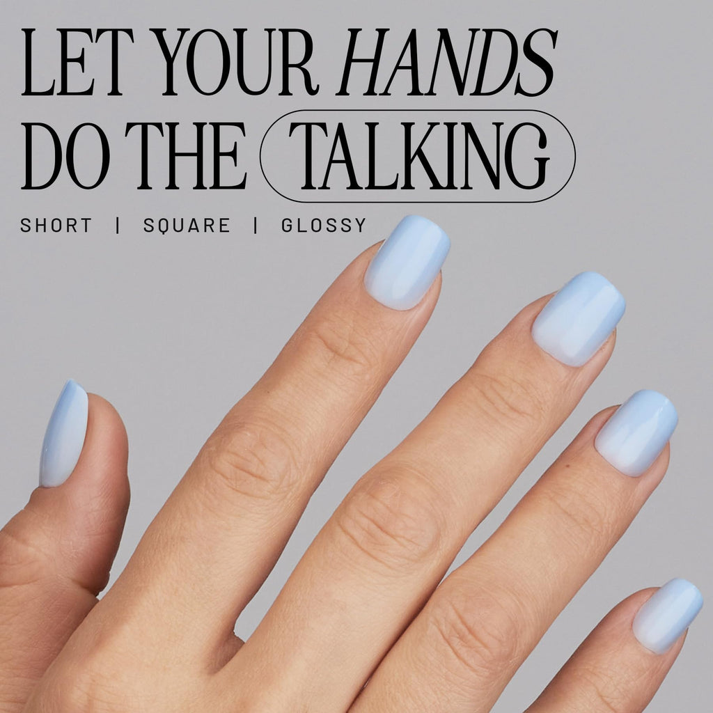 Lilac St Cloud 9 Press-On Nails – Short Square, Glossy Opaque Kit (30 Nails, 15 Sizes) | Vegan & Cruelty-Free