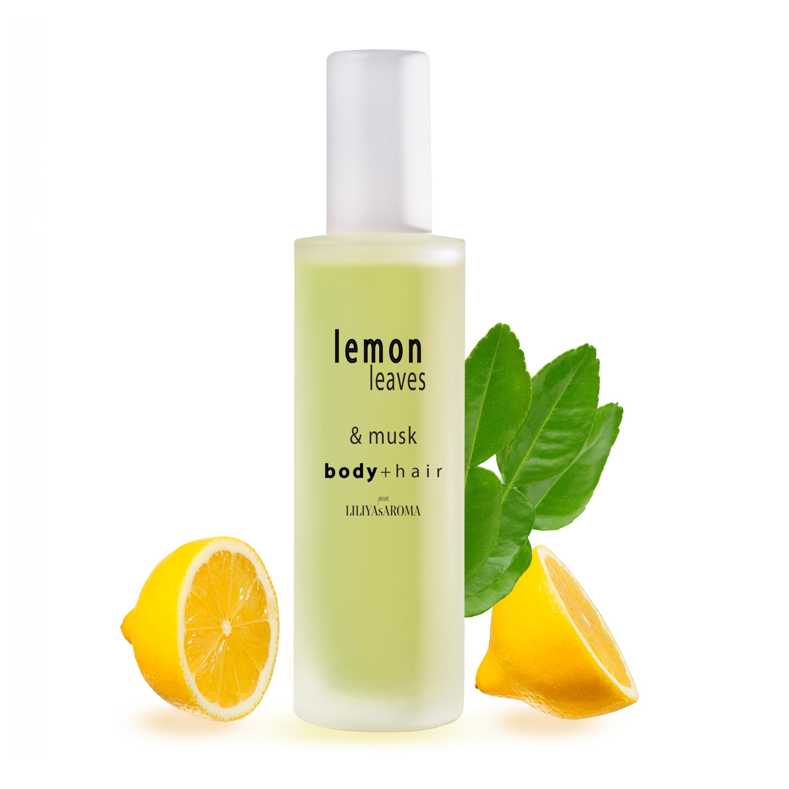 Liliya's Aroma Lemon Leaves After-Shower Body Spray & Hair Mist – Vegan, Cruelty-Free Hydration 3.4 oz