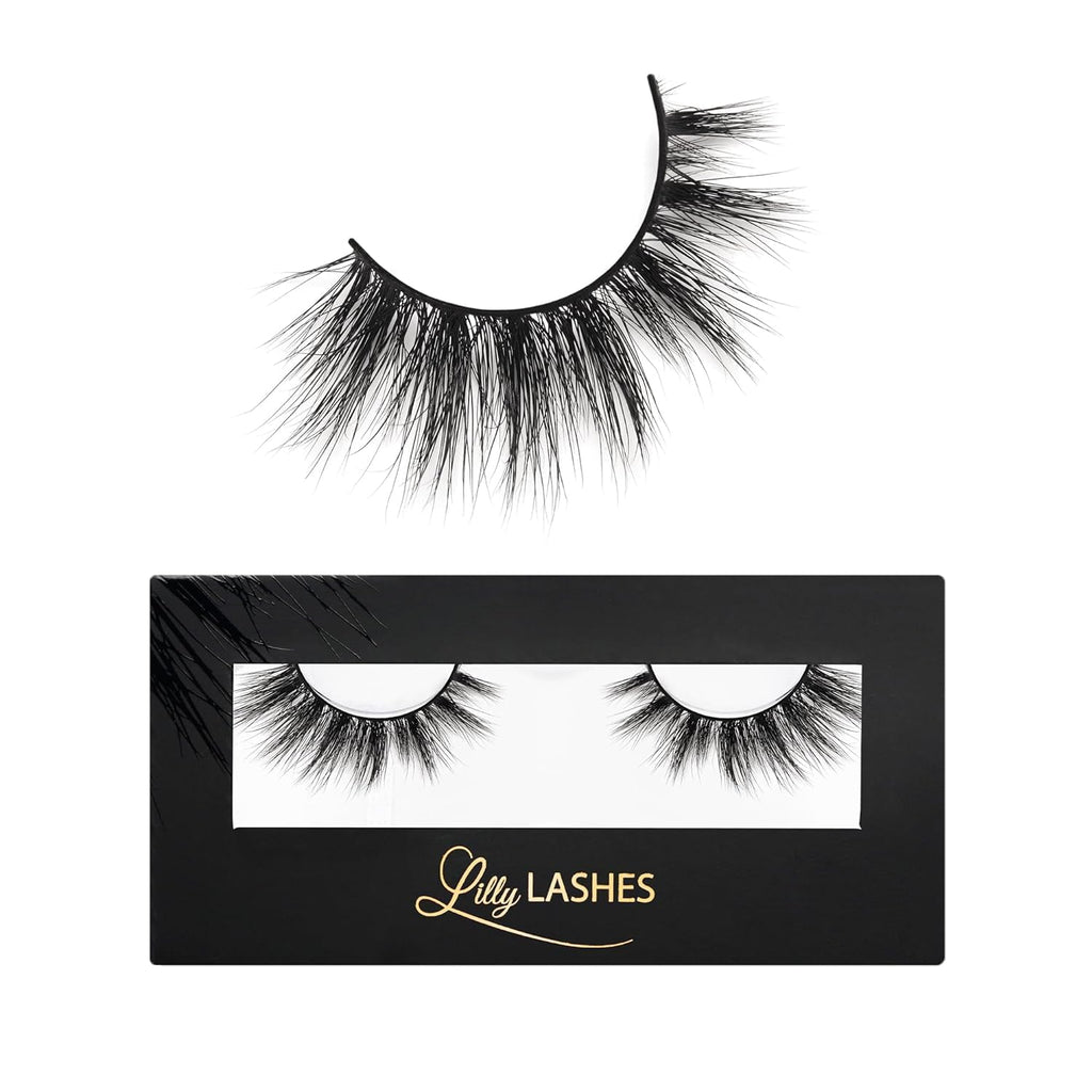Lilly Lashes Miami Flare 3D Mink Lashes – The Original Lilly Lash for Wispy, Natural Look